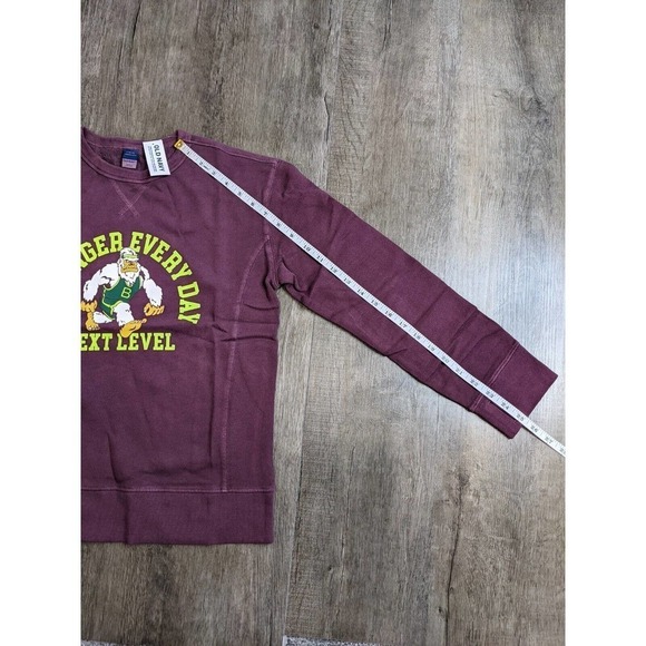 NWT Old Navy Next Level Long Sleeve Sweatshirt Size Large Youth Red Pullover - Picture 8 of 8